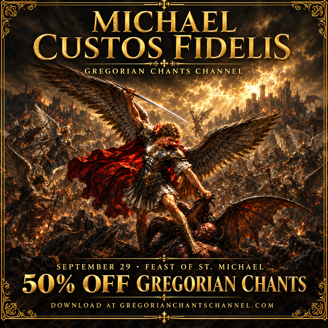 Saint Michael the Archangel, cover of the new Michael Custos Fidelis release